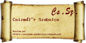 Csizmár Szabolcs névjegykártya